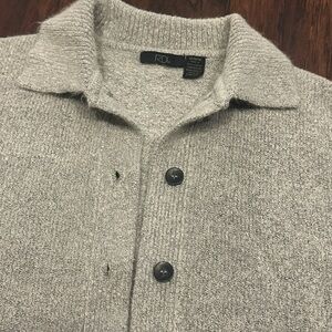 Women’s Cropped Grey Button-up Cardigan Size Medium